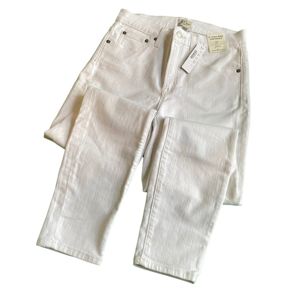 J. Crew 9” High Rise Toothpick jeans with Perfecting Pockets size 27 NEW